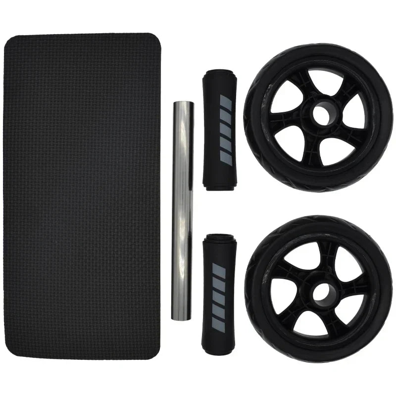15cm Double-Wheel Abs Roller Non-Slip Silent Core Black-4